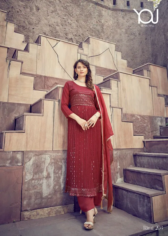 Rimi By Wanna 201-205 Readymade Wedding Salwar Suits Catalog